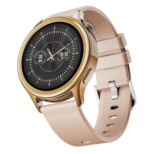Women's Luxury Smart Watch w/ 1.3”(3.3cm) Luminous Display, Emergency SOS Live Location Sharing, Functional Crown, Watch Face Studio, QR Tray, BT Calling, HR & SpO2 (Cherry Blossom)